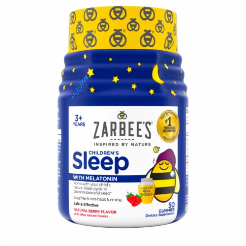 Zarbee's® Naturals Children's Sleep with Melatonin Natural Berry Flavor Gummies Perspective: front