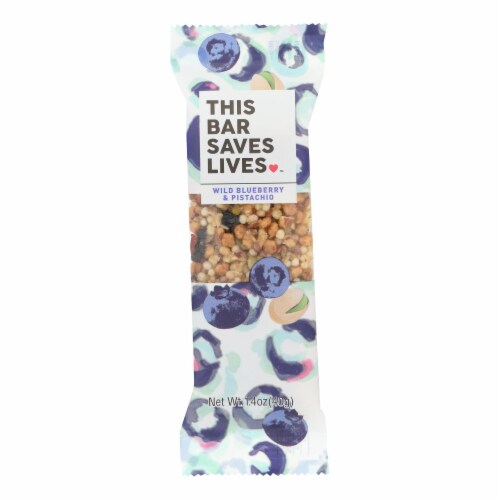 This Saves Lives Wild Blueberry & Pistachio Bar Perspective: front