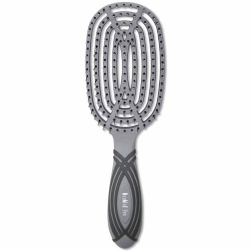 Circular Venting Detangling C Brush - Gray by NuWay 4Hair for Unisex - 1 Pc Hair Brush Perspective: front