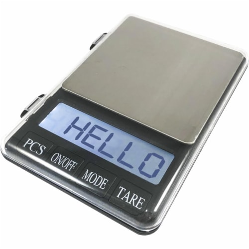 Optima Home Scales NI-3001 Nitro Pocket Weight Scale with Large Display &  Tray, Black & Silve, 1 - Foods Co.