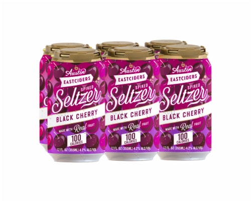 Austin Eastciders Black Cherry Spiked Seltzer Perspective: front