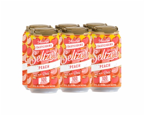 Austin Eastciders Peach Spiked Seltzer Perspective: front