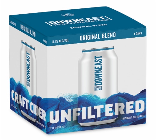 Downeast Original Blend Unfiltered Cider Perspective: front