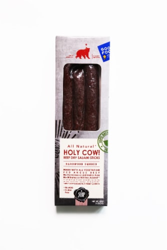 Red Bear Provisions All Natural Holy Cow! Beef Dry Salami Sticks Perspective: front