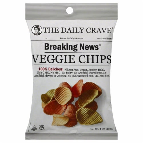 The Daily Crave Veggie Chips Perspective: front