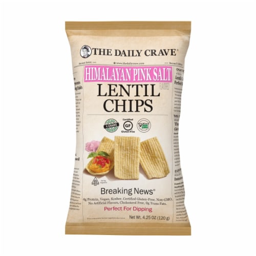The Daily Crave® Himalayan Pink Salt Lentil Chips Perspective: front