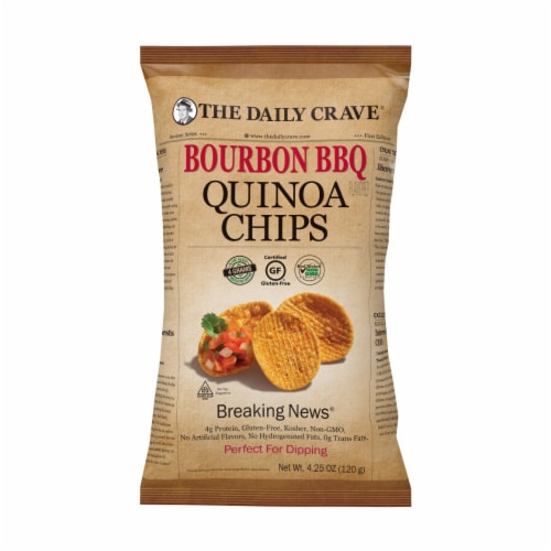 The Daily Crave Bourbon BBQ Quinoa Chips Perspective: front