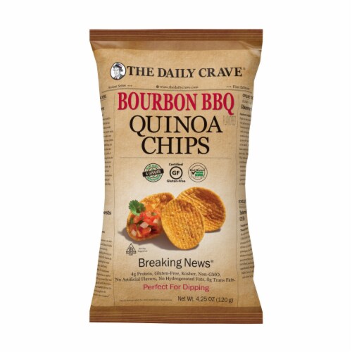 The Daily Crave Bourbon BBQ Quinoa Chips Perspective: front