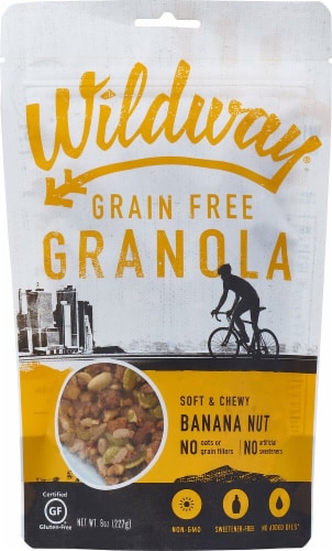 Wildway Banana Nut Grain & Gluten Free Granola Perspective: front