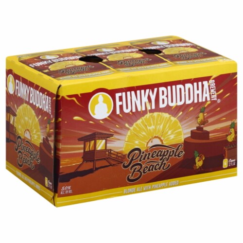 Funky Buddha Brewery® Pineapple Beach Blonde Ale Perspective: front
