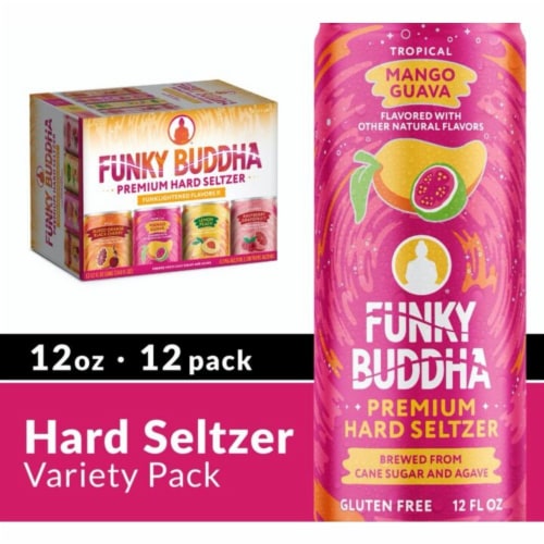 Funky Buddha Premium Hard Seltzer Funklightened Variety Pack Spiked Sparkling Water