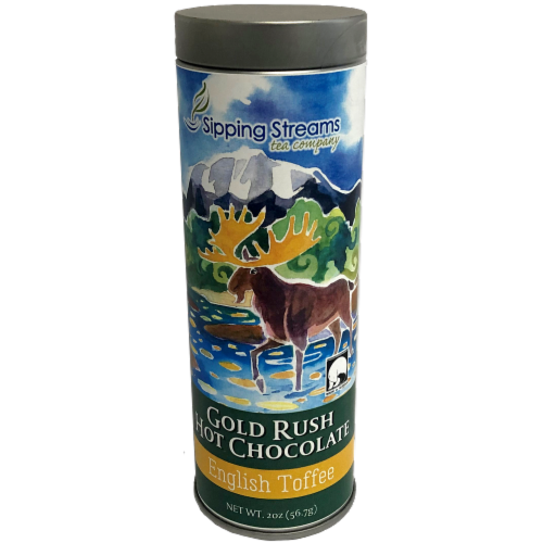 Arctic Circle Enterprises Sipping Streams English Toffee Gold Rush Hot Chocolate Perspective: front