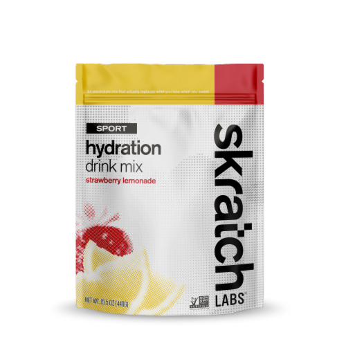 skratch LABS Strawberry Lemonade Sport Hydration Drink Mix Perspective: front
