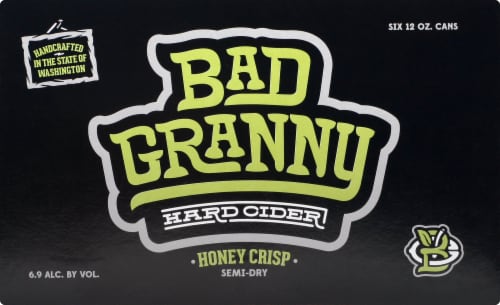 Bad Granny Honey Crisp Semi-Dry Hard Cider Perspective: front