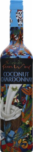 Fun Wine Friends Coconut Chardonnay California White Wine Perspective: front