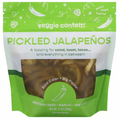 Veggie Confetti Pickled Jalapeno Perspective: front