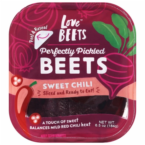 Love Beets Sweet Chili Sliced Pickled Beets Perspective: front