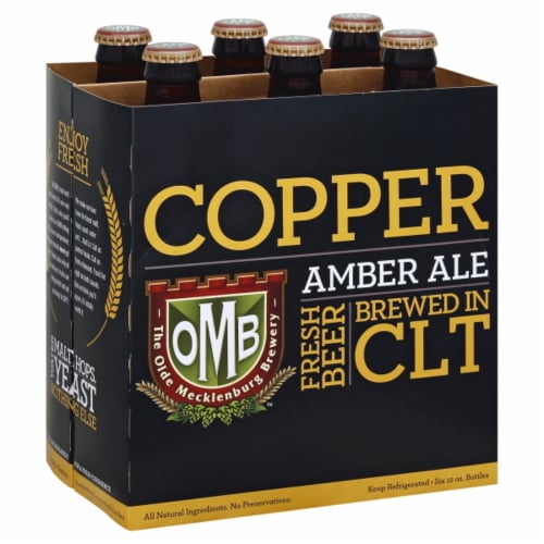 The Olde Mecklenburg Brewery Copper Amber Ale Beer Perspective: front