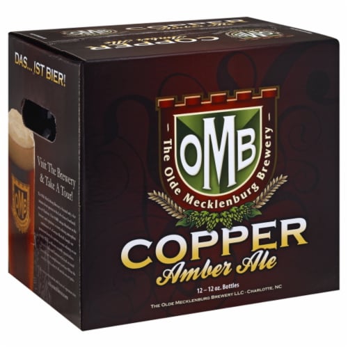 The Olde Mecklenburg Brewery Copper Amber Ale Beer Perspective: front