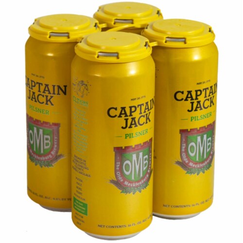 The Olde Mecklenburg Brewery™ Captain Jack Pilsner Perspective: front