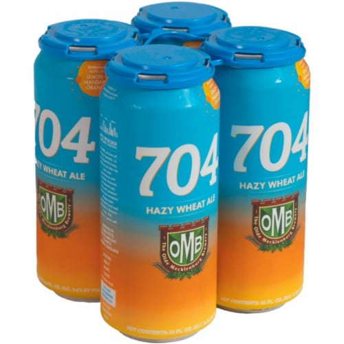 The Olde Mecklenburg Brewery™ 704 Hazy Wheat Ale Perspective: front