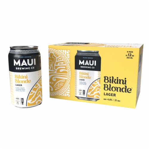 Maui Brewing Co. Bikini Blonde Lager Craft Beer Perspective: front