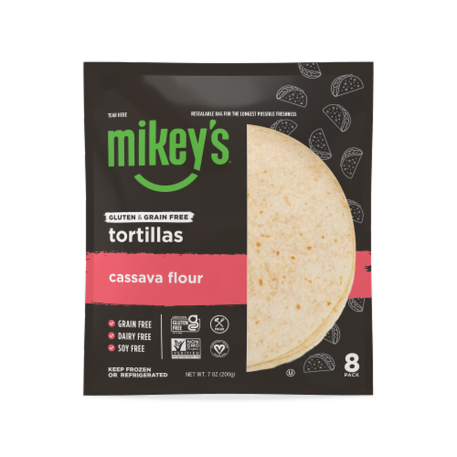 Mikey's® Cassava Flour Gluten & Grain Free Tortillas Perspective: front