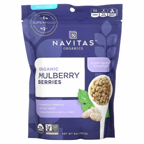Navitas Naturals Organic Mulberry Berries Perspective: front