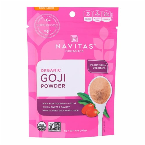 Navitas™ Organics Natural Goji Berry Powder Perspective: front