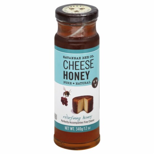Savannah Bee Co. Pure & Natural Cheese Honey Perspective: front