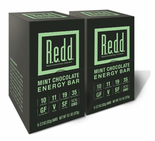 R.e.d.d. Mint Chocolate Superfood Energy Bars Perspective: front