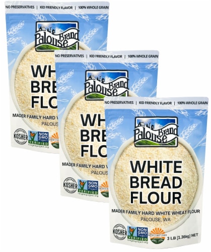 Palouse Brand Stone Ground White Bread Flour Pack 9 LBS 3 3
