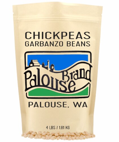 Palouse Brand Chickpeas/Garbanzo Beans, 4 LBS Re-Sealable Bag Perspective: front
