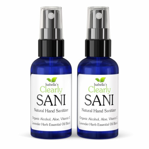 Clearly SANI, Organic Cane Alcohol Hand Sanitizer in Lavender Herb (Set of 2) Perspective: front