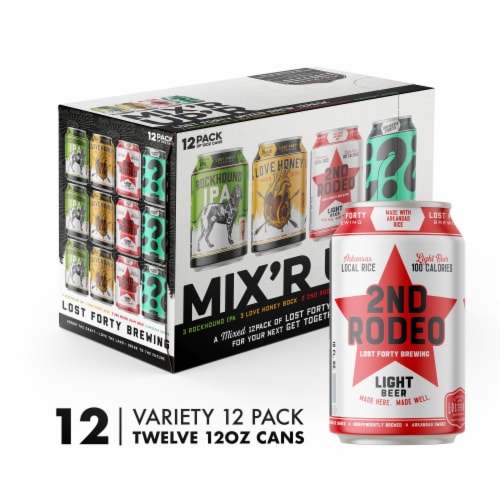 Lost Forty Brewing Mix'R Up'R Variety Craft Beer Perspective: front