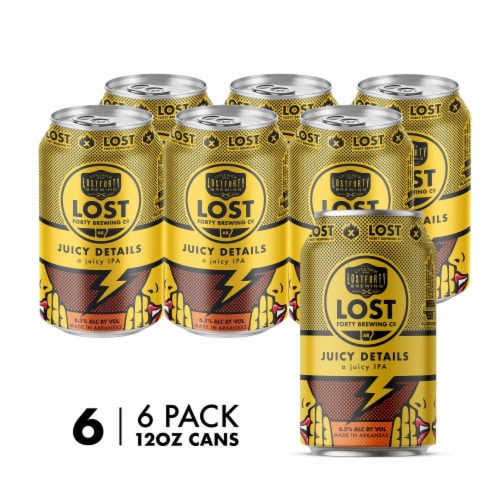 Lost Forty Brewing Juicy Details IPA Craft Beer Perspective: front