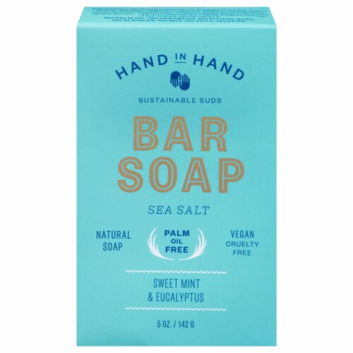 Hand in Hand Sea Salt Bar Soap Perspective: front