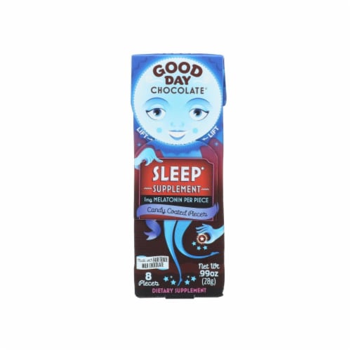 Good Day Chocolate Sleep Supplement Candy Coated Pieces 8 Count Perspective: front
