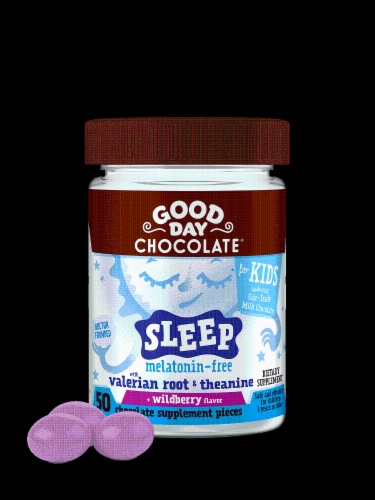 Good Day Chocolate® Kid's Valerian Root Sleep Chocolates Perspective: front