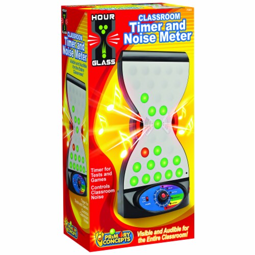 Primary Concepts™ Hour Glass Classroom Timer & Noise Controller Perspective: front