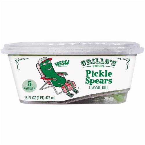 Grillo's Pickles Classic Dill Spears Perspective: front