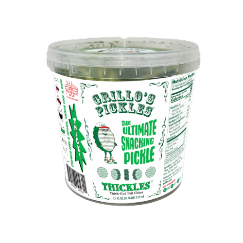 Grillo's Pickles® Thickles™ Thick-Cut Dill Chips Perspective: front