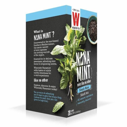 Wissotzky - Tea Mint Black Simply Nana - Case of 6 - 20 CT Perspective: front
