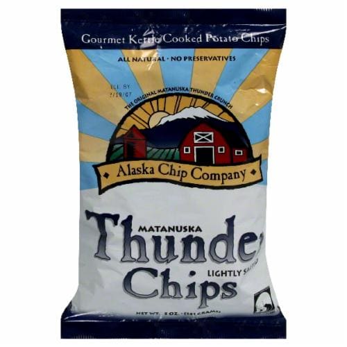 Alaska Chip Company Matanuska Thunder Potato Chips Perspective: front