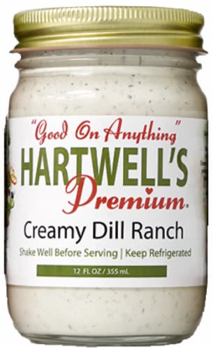 Hartwell's Premium Creamy Dill Ranch Dressing Perspective: front