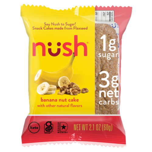 Nush® Keto Banana Nut Snack Cake Perspective: front