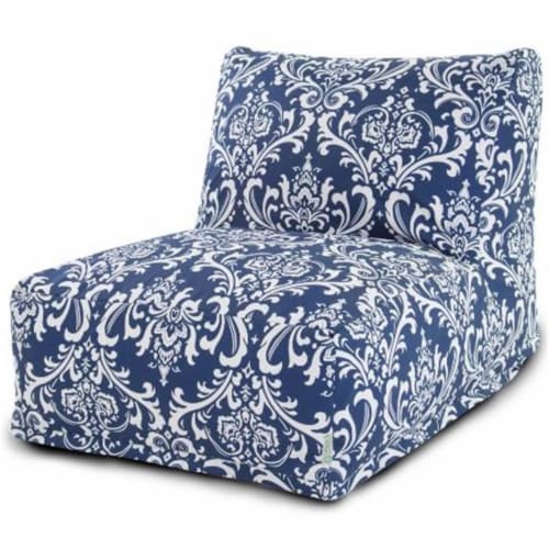 Majestic Home Goods Indoor/Outdoor French Quarter Large Pillow, Navy Blue