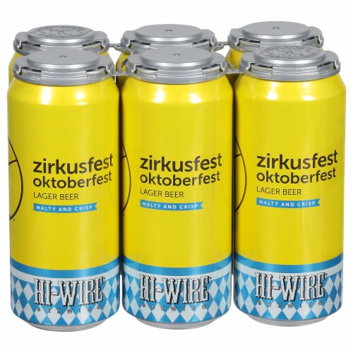 Hi-Wire Brewing Zirkusfest Oktoberfest Lager Beer Perspective: front
