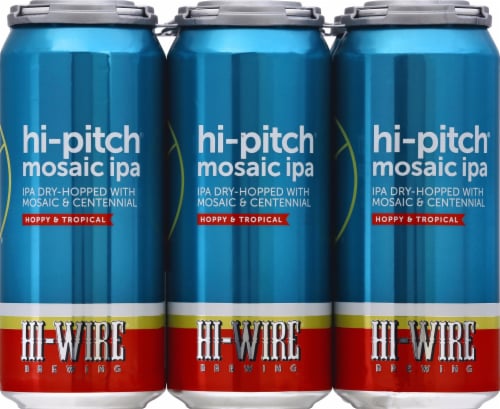 Hi-Wire Brewing Hi-Pitch Mosaic IPA Perspective: front