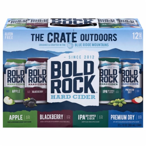 Bold Rock The Crate Outdoors Hard Cider Variety Pack Perspective: front